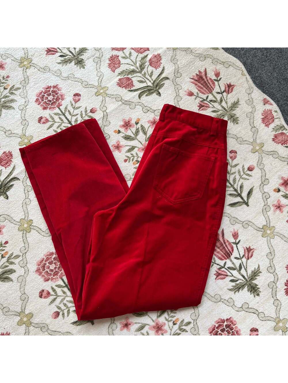Red Velvet Jeans (28” waist)